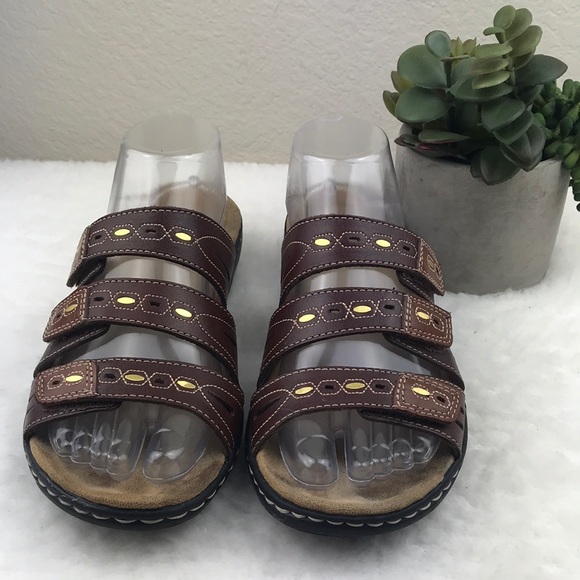 Clark’s Brown Leather Sandals 7.5W - Picture 4 of 8